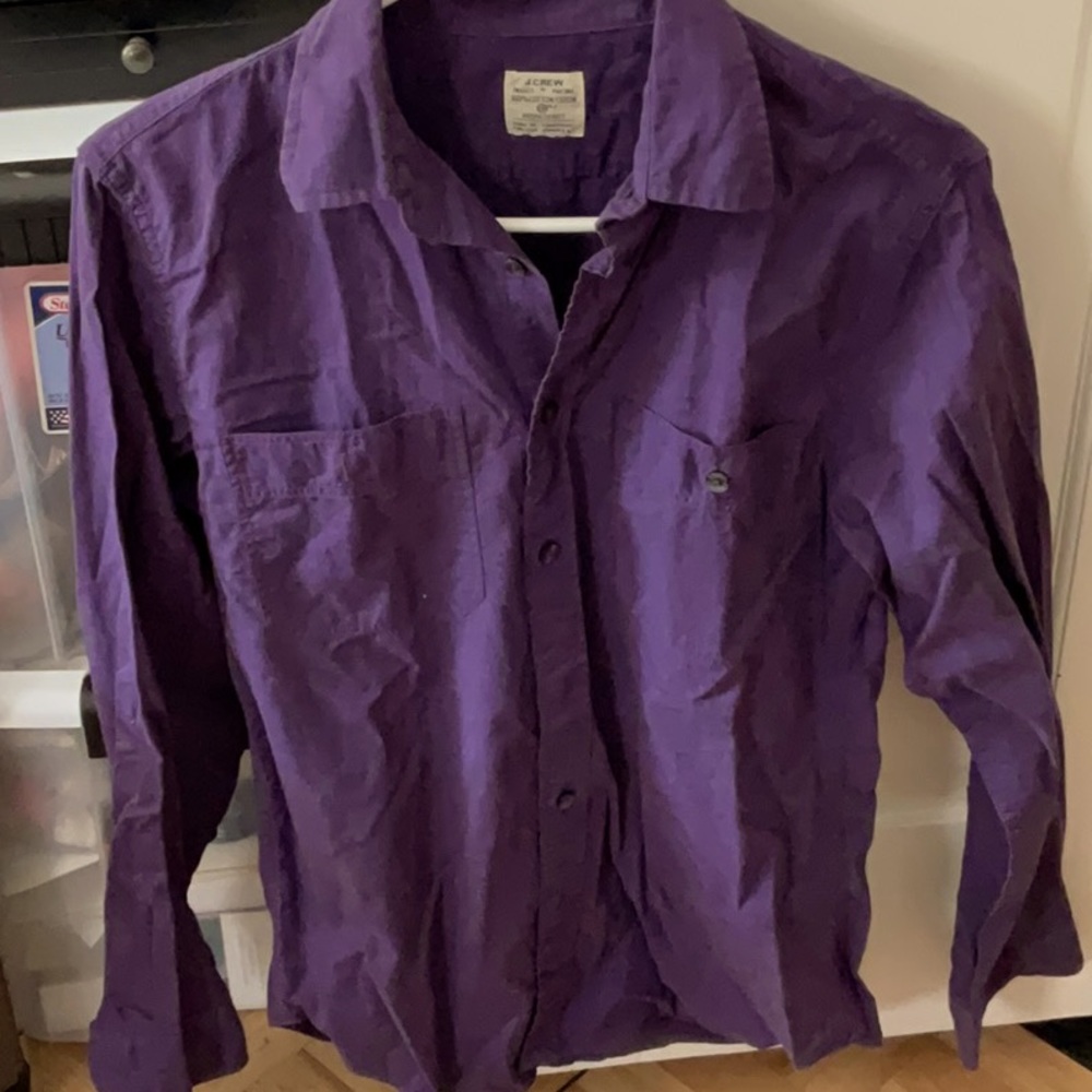 J crew long sleeved oxford button down, small.